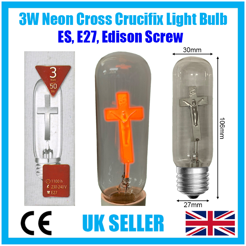 3W Neon Cross Crucifix Light